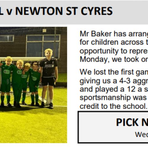 Football with Newton St Cyres
